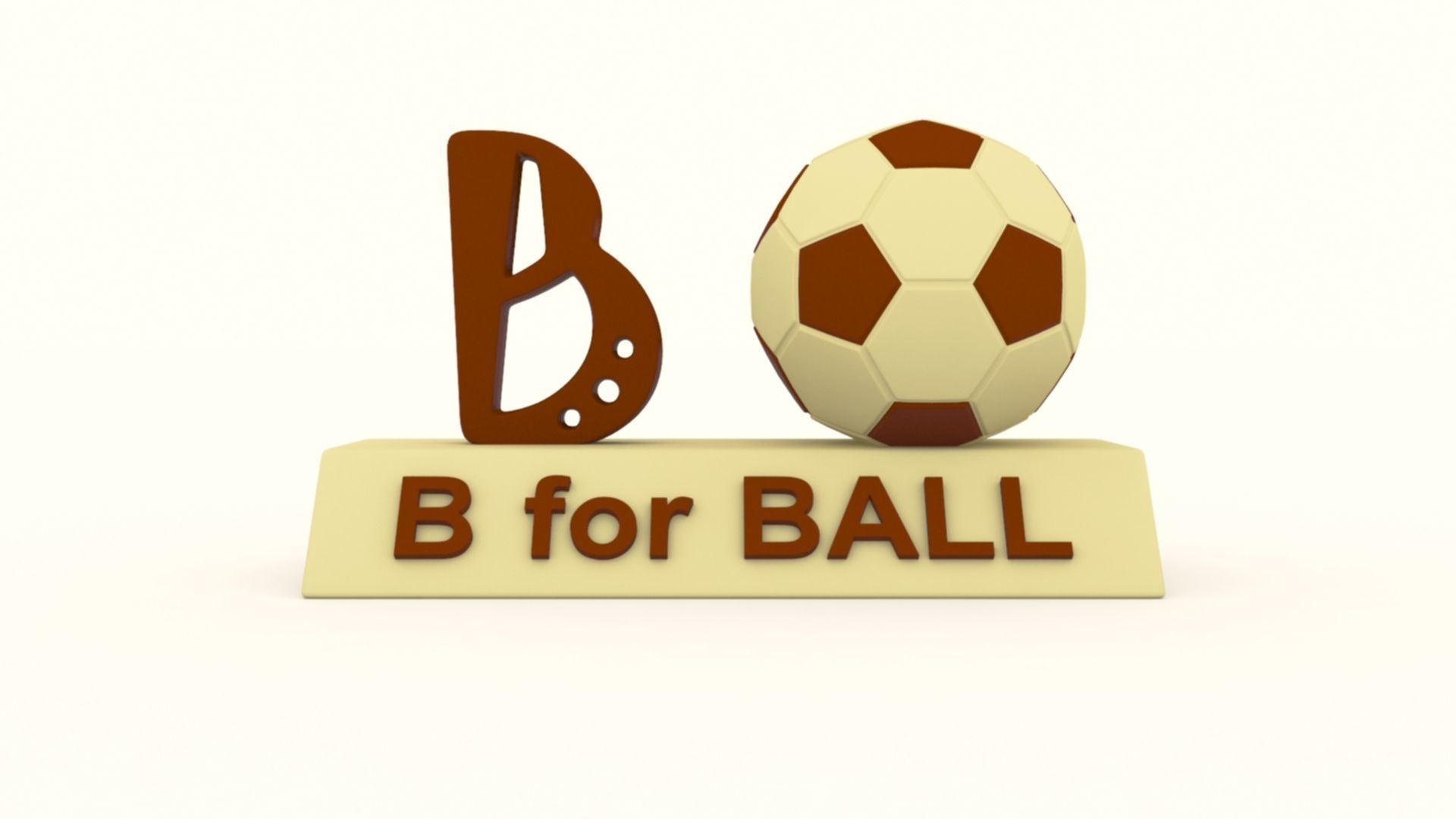 B for Ball Model 3D print model_2