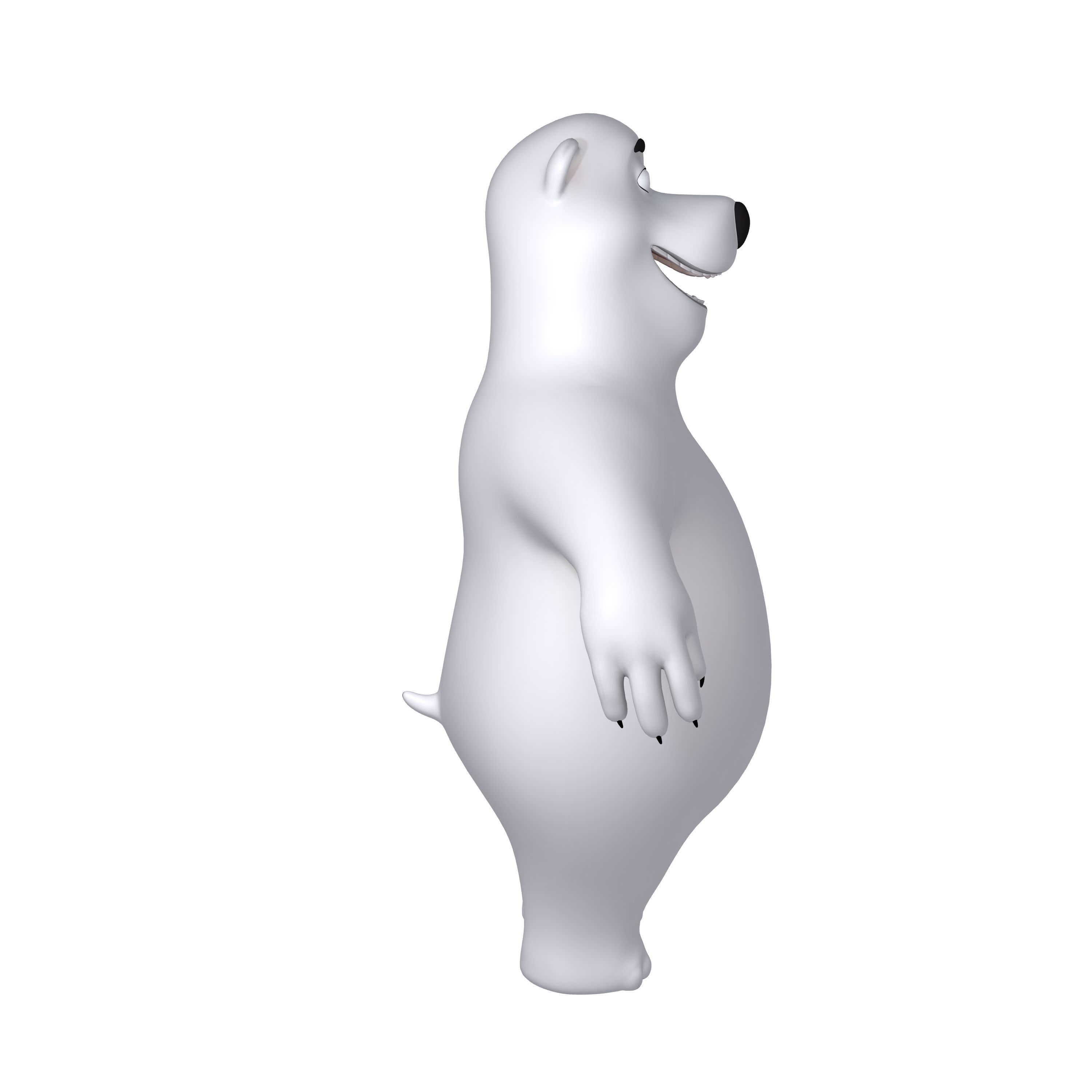 Polar Bear Cartoon 3D model_1