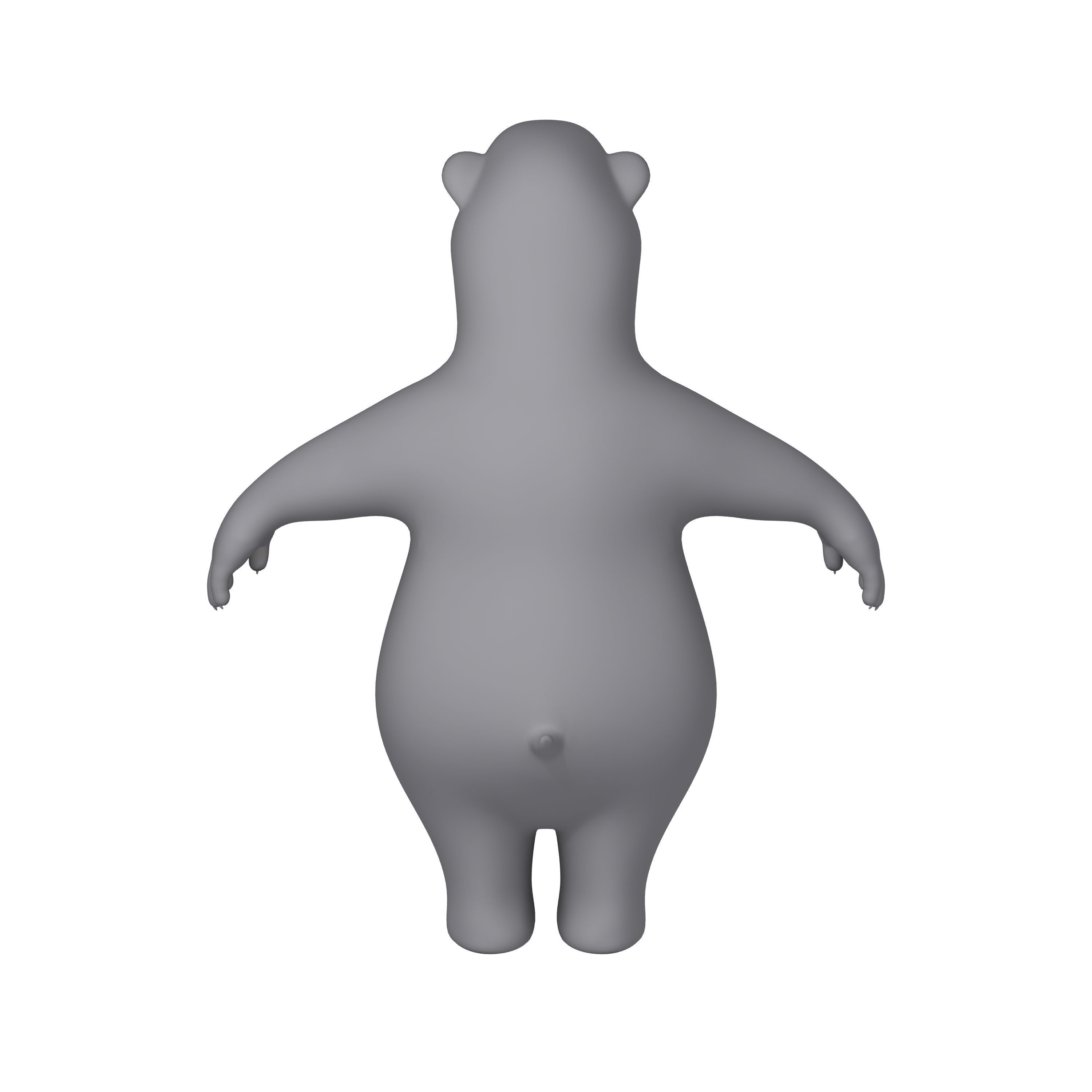 Polar Bear Cartoon 3D model_10