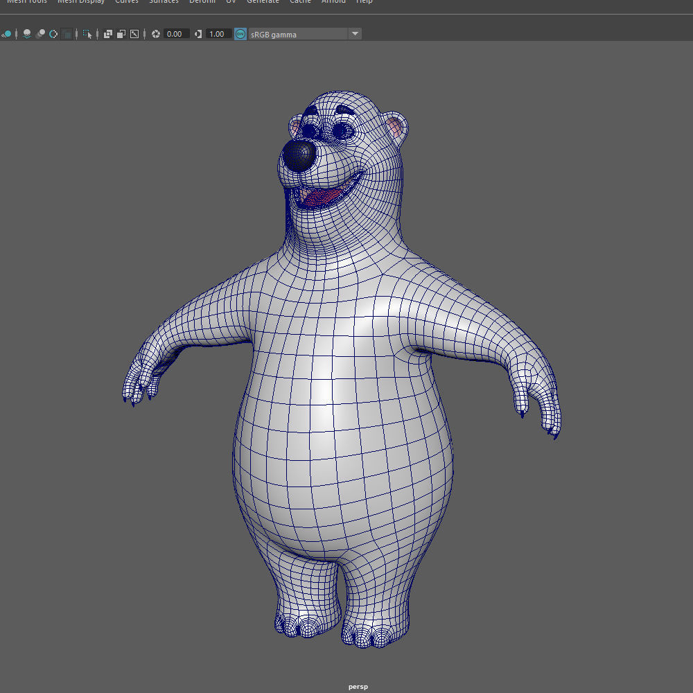 Polar Bear Cartoon 3D model_13