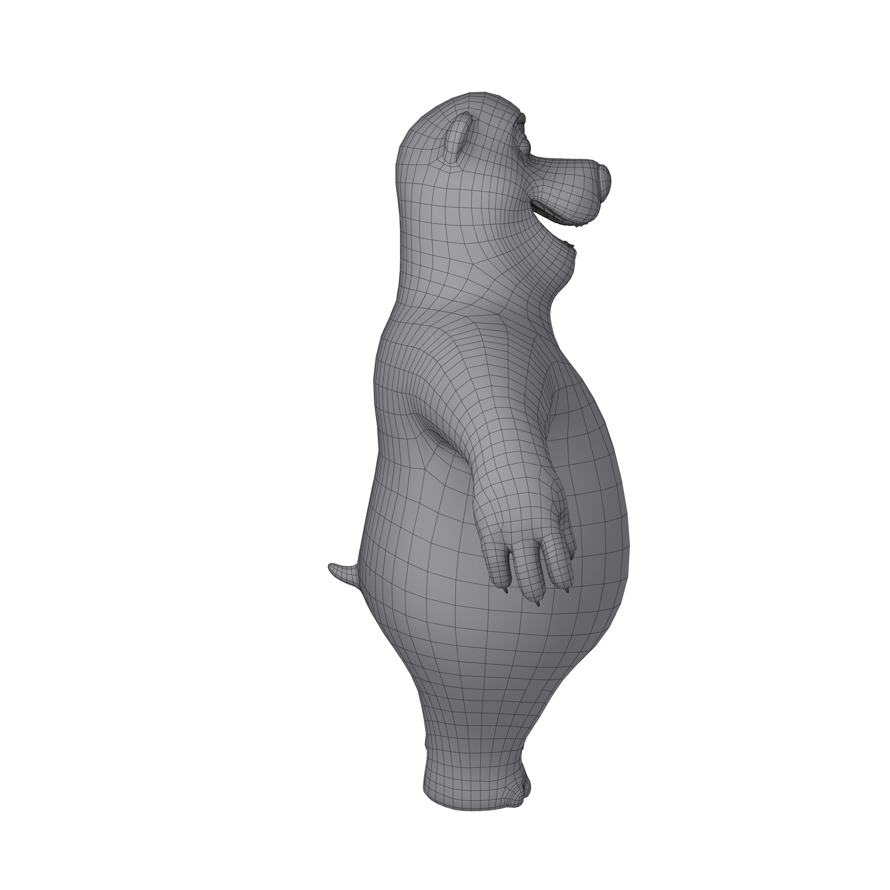 Polar Bear Cartoon 3D model_5