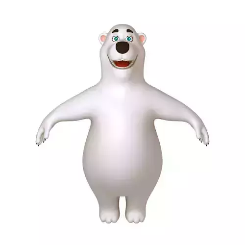 Polar Bear Cartoon 3D model