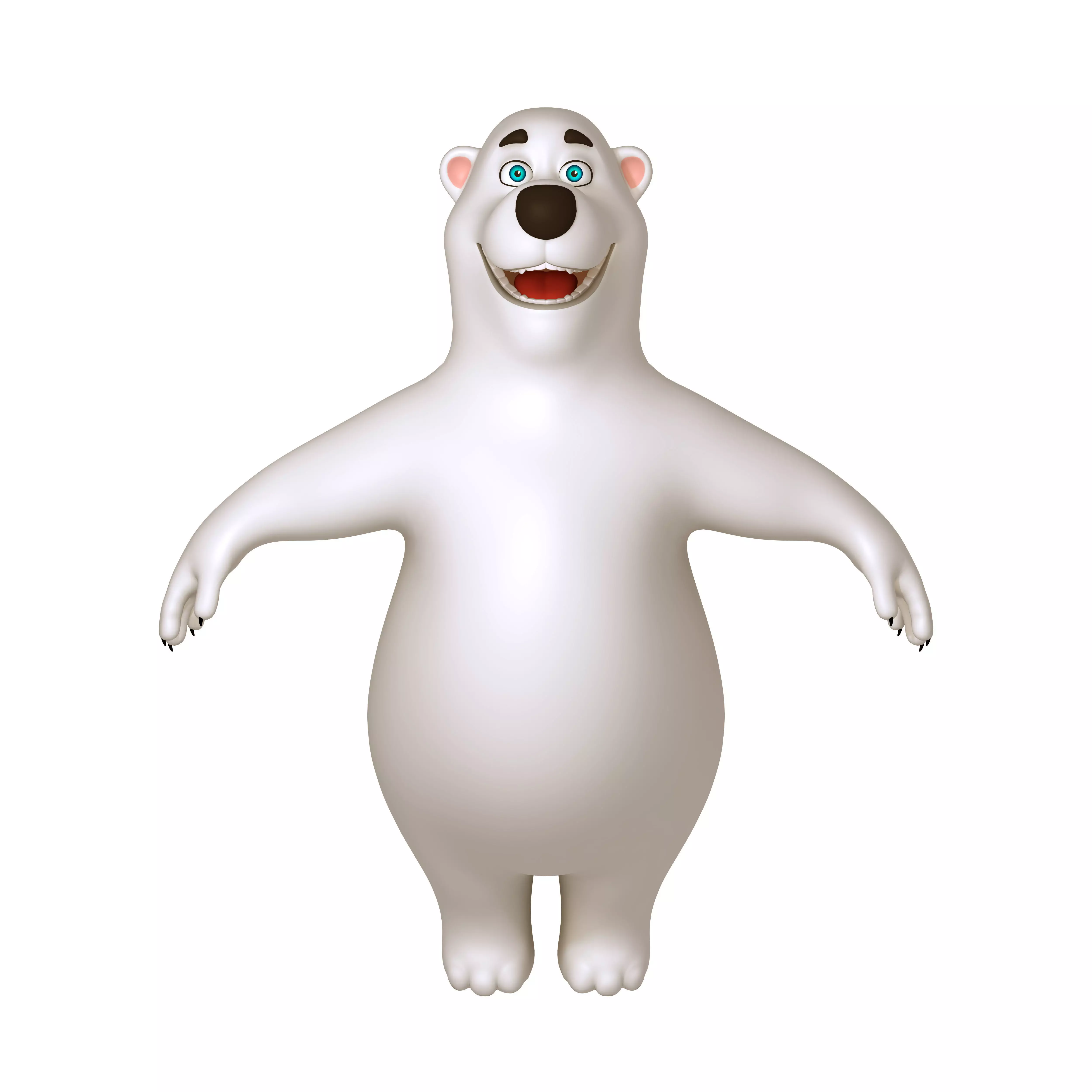 Polar Bear Cartoon 3D model_0