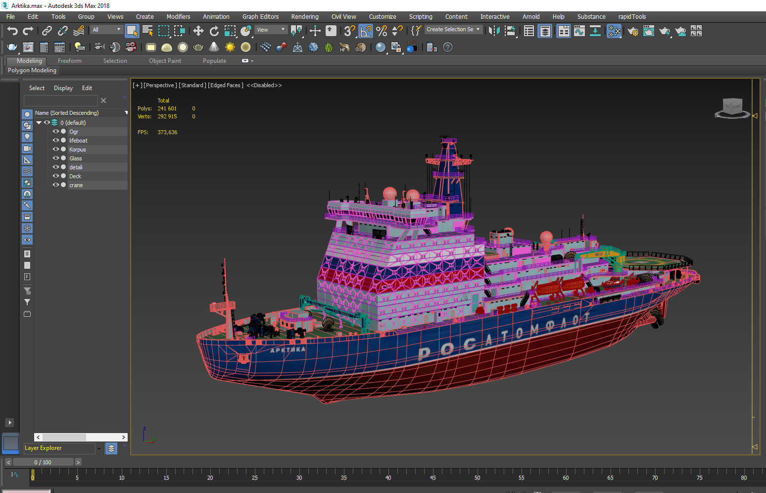 Arktika Project 22220 icebreakers 3D model_14