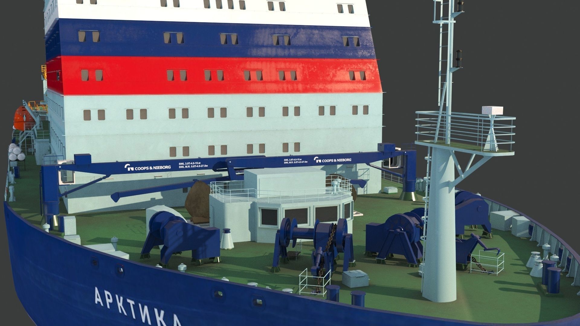 Arktika Project 22220 icebreakers 3D model_12