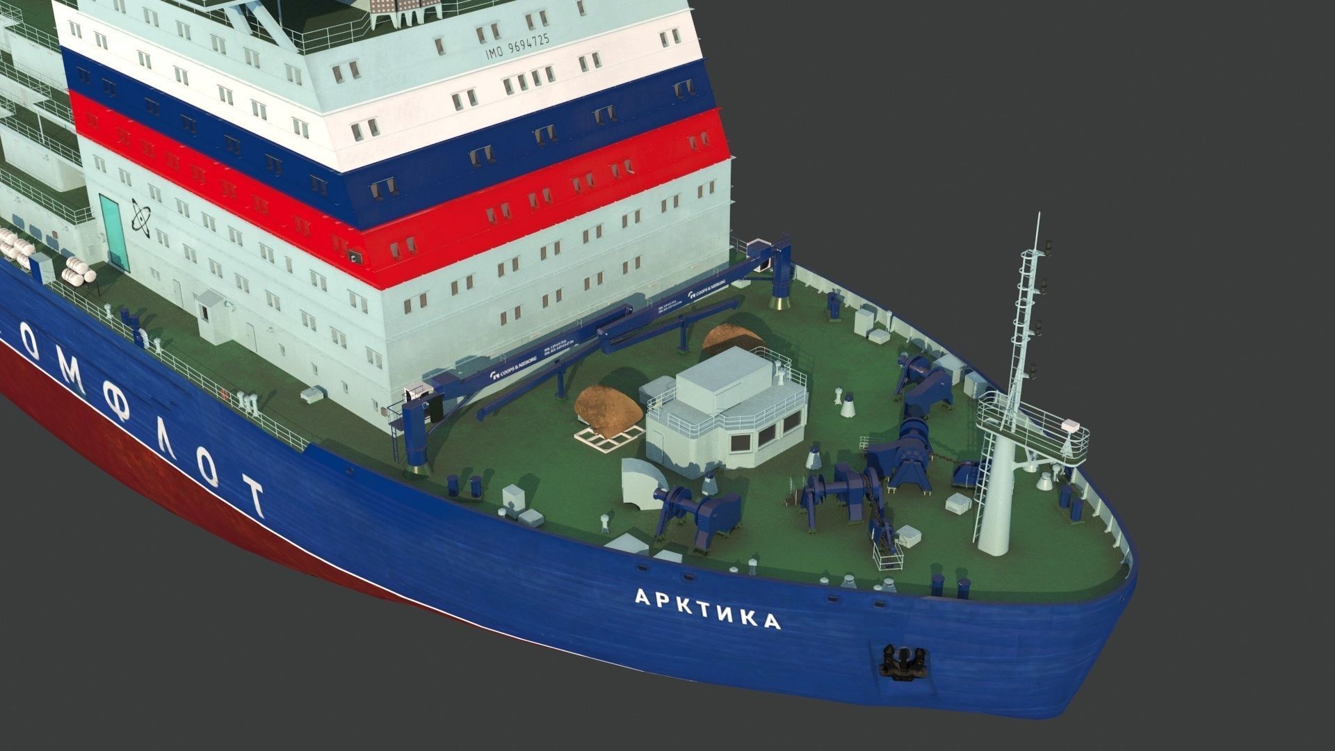 Arktika Project 22220 icebreakers 3D model_4