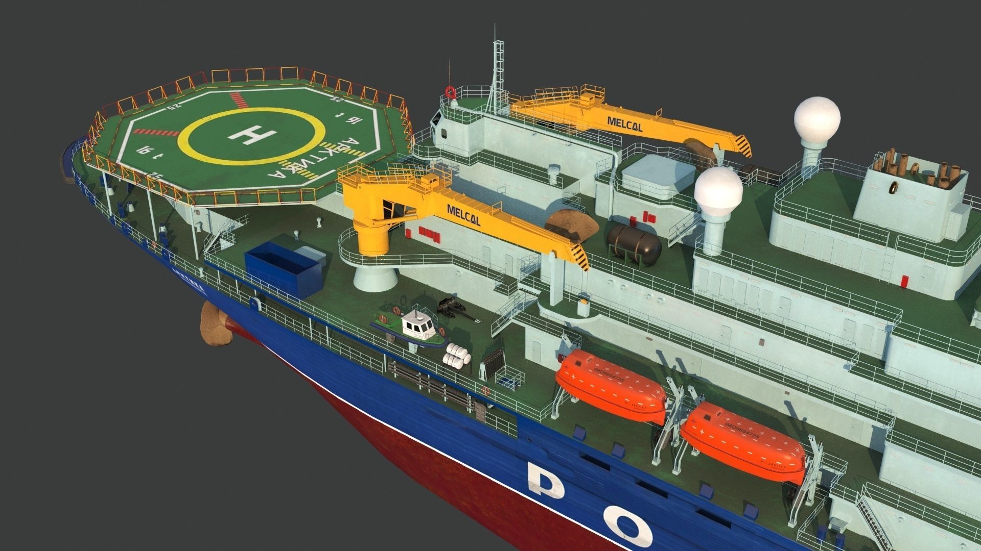 Arktika Project 22220 icebreakers 3D model_6