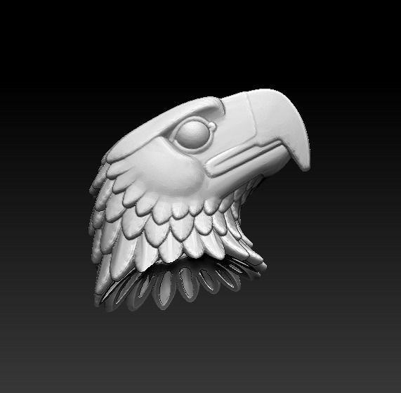 Eagle Head Bust Statue 3D print model_3