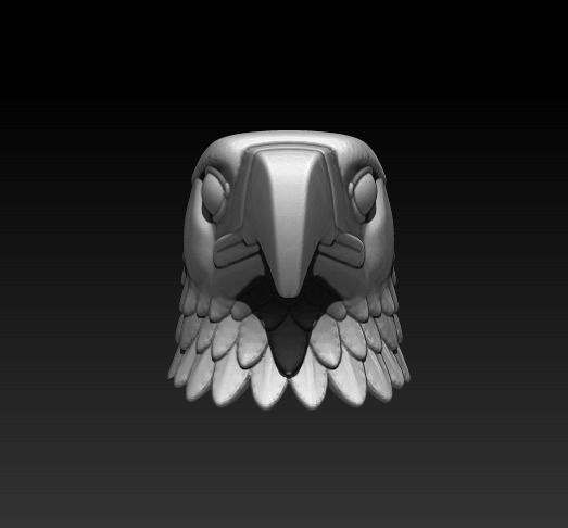 Eagle Head Bust Statue 3D print model_2