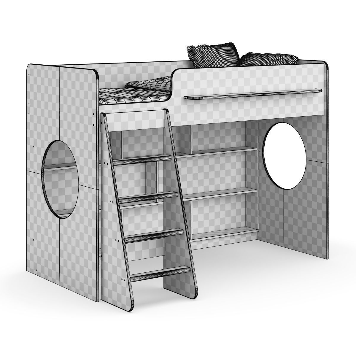 Legenda K26 with LP25 childrens modular bed 3D model_6