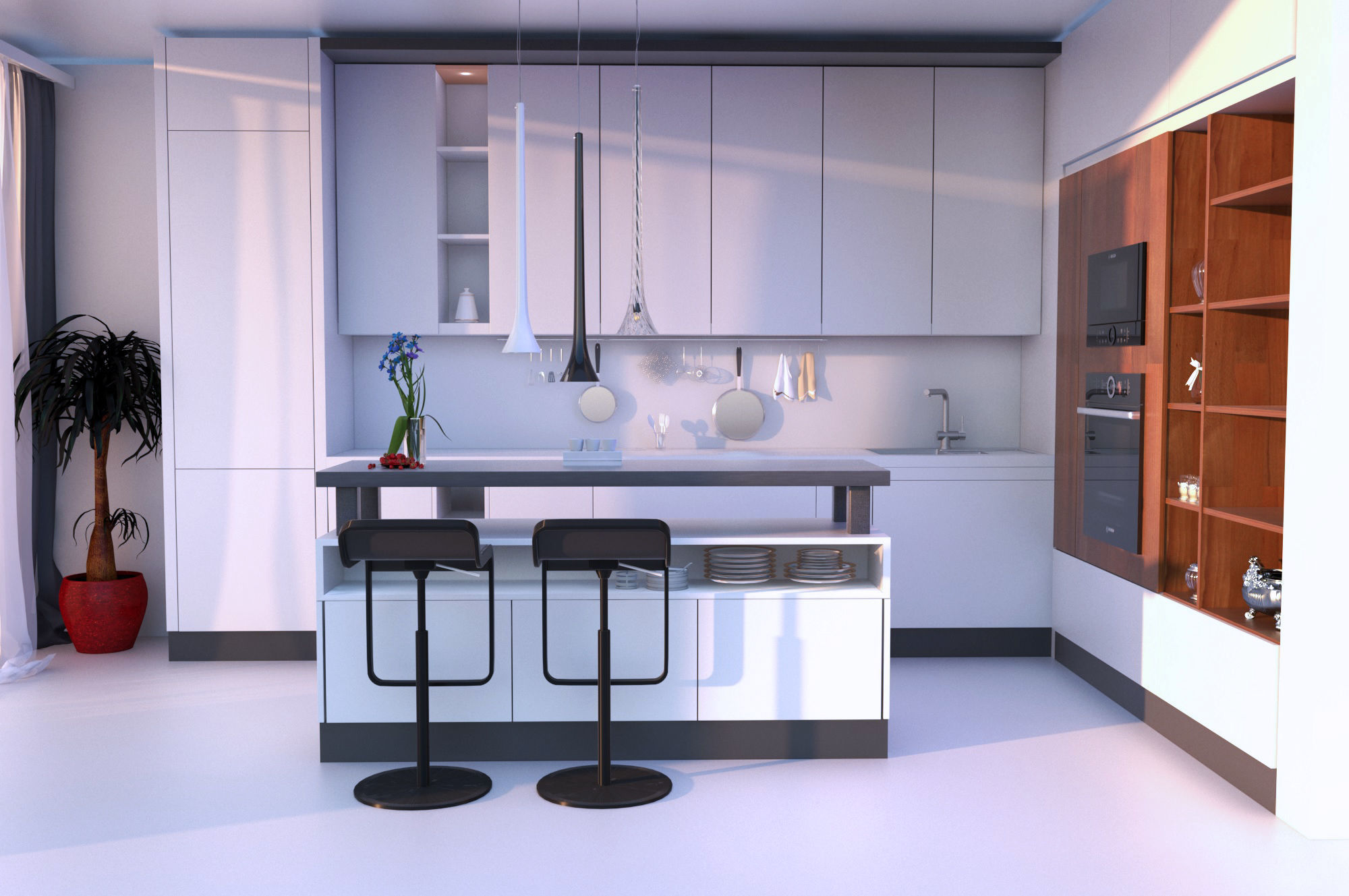 Cool Kitchen 3D model_2