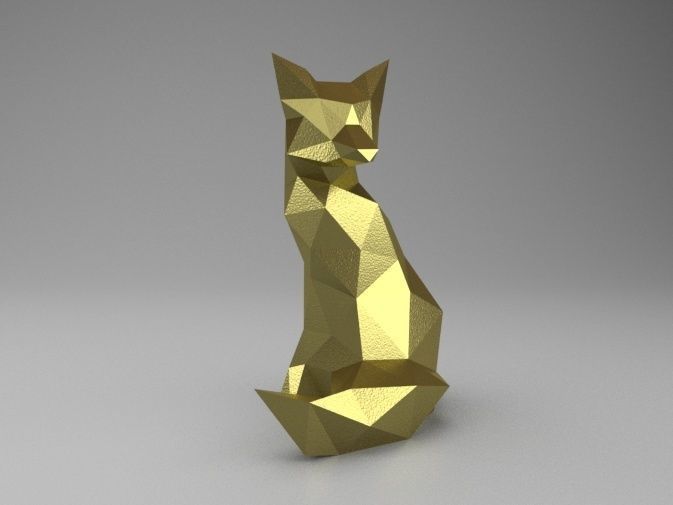 Modern Sculpture of Fox 3D print model_1