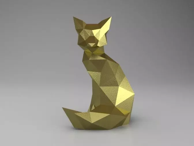 Modern Sculpture of Fox 3D print model_0
