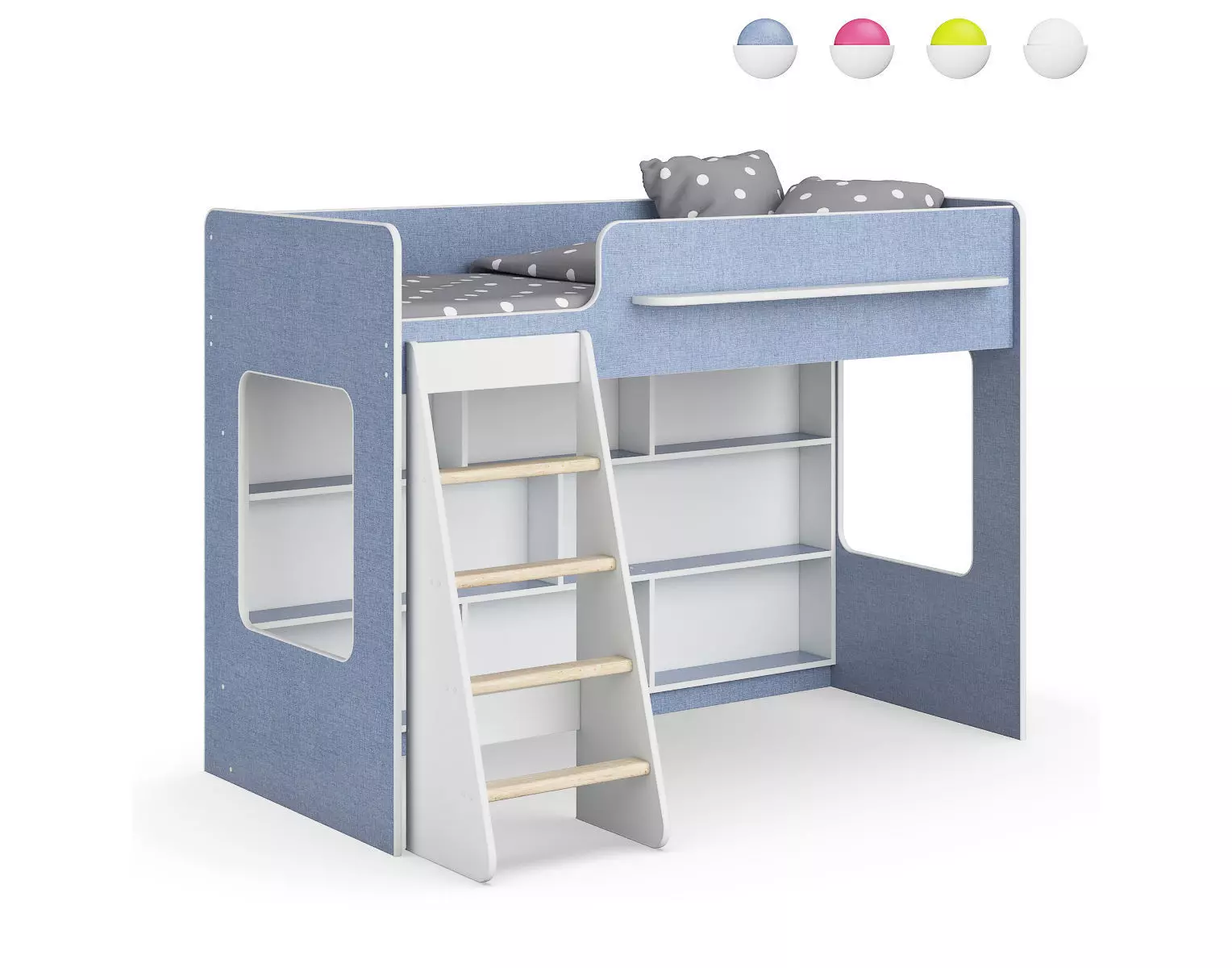 Legenda K26 with LP25 white childrens modular bed 3D model_0