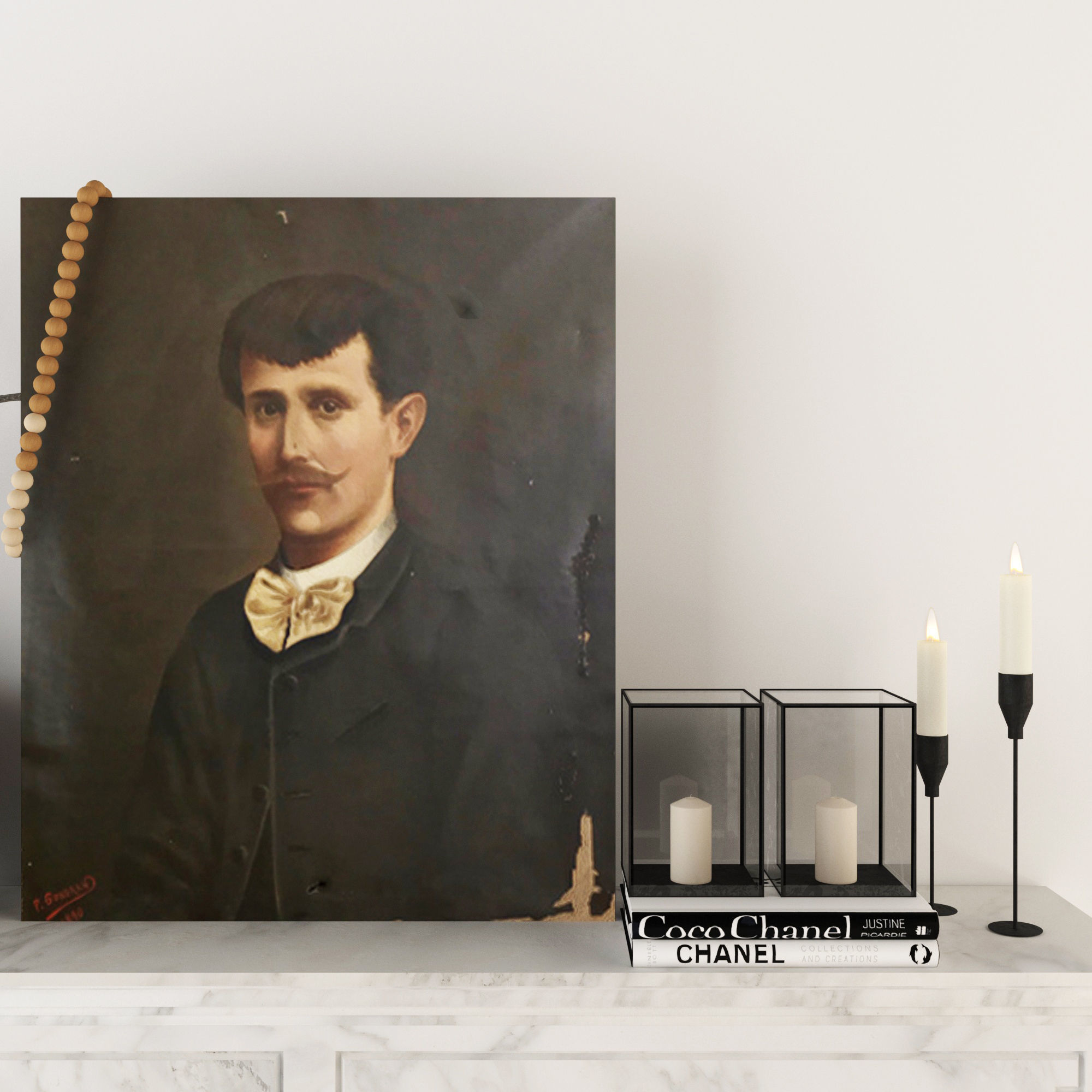 Decorative fireplace Free 3D model_3