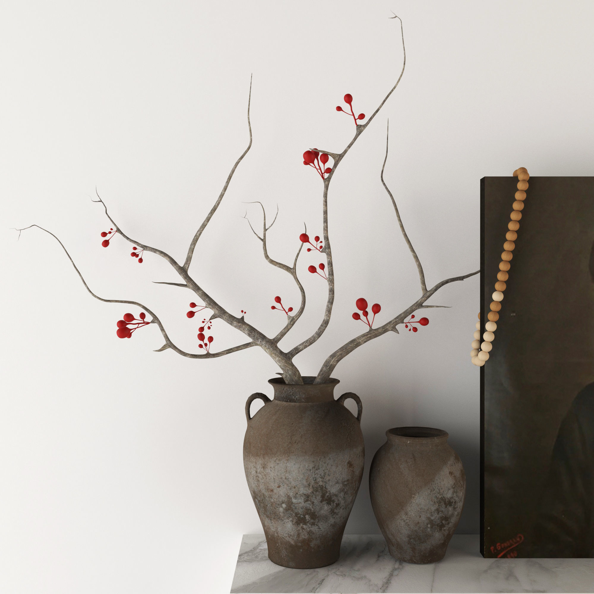 Decorative fireplace Free 3D model_2