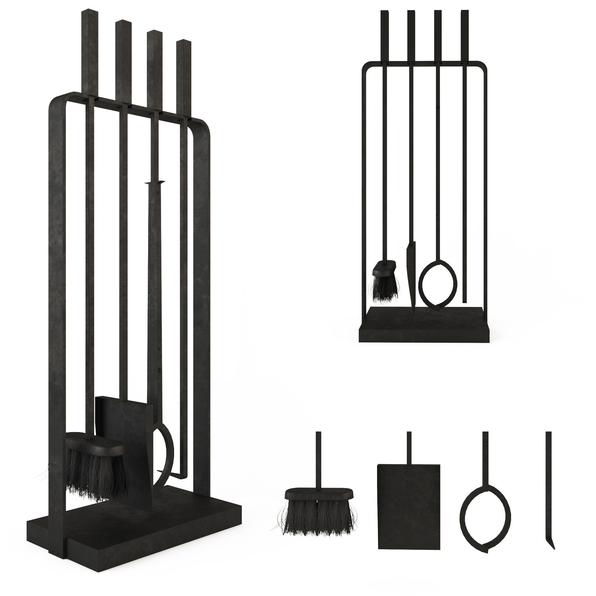 Decorative fireplace Free 3D model_7