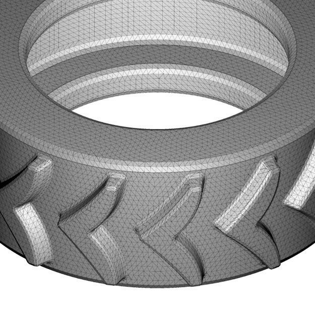 Kids Tractor Tyre 3D print model_3