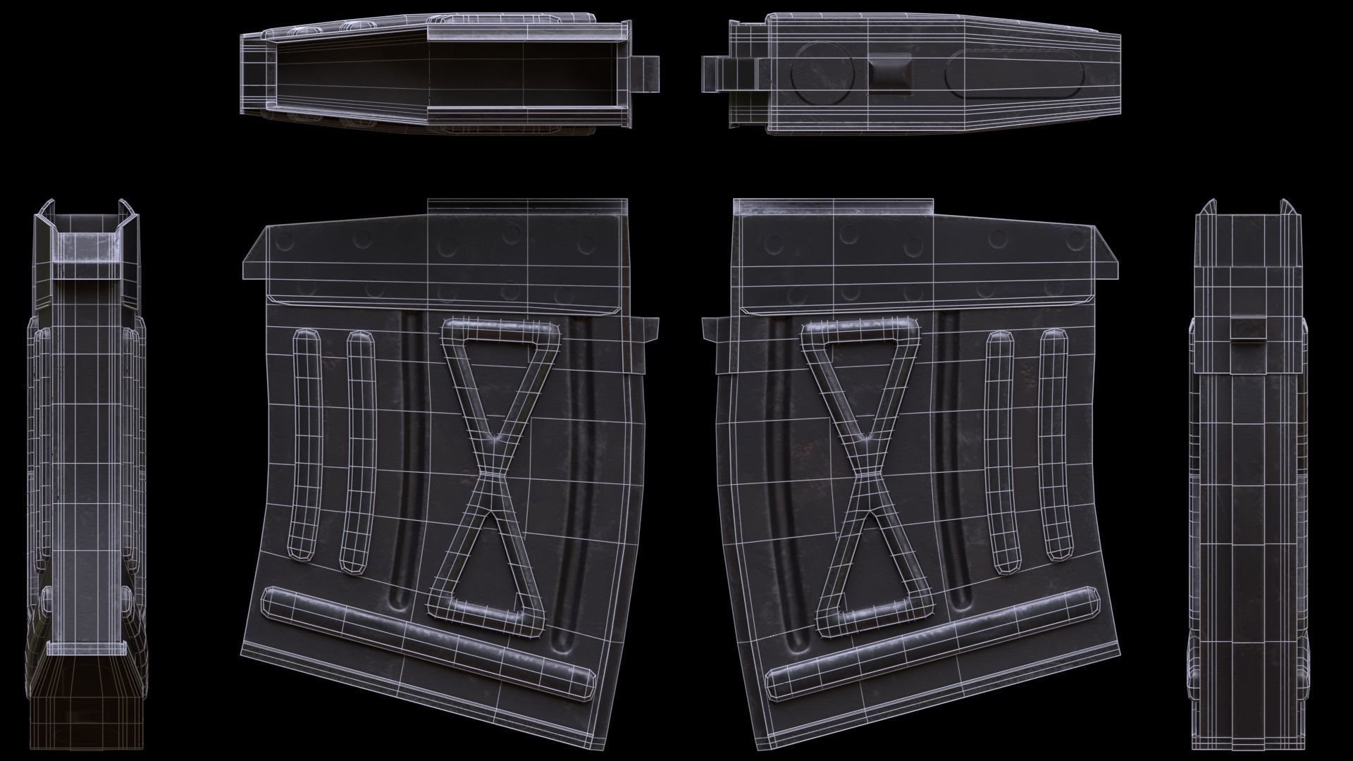 ASR-18 Camouflaged SVD Based Sniper Rifle Low-poly 3D model_48