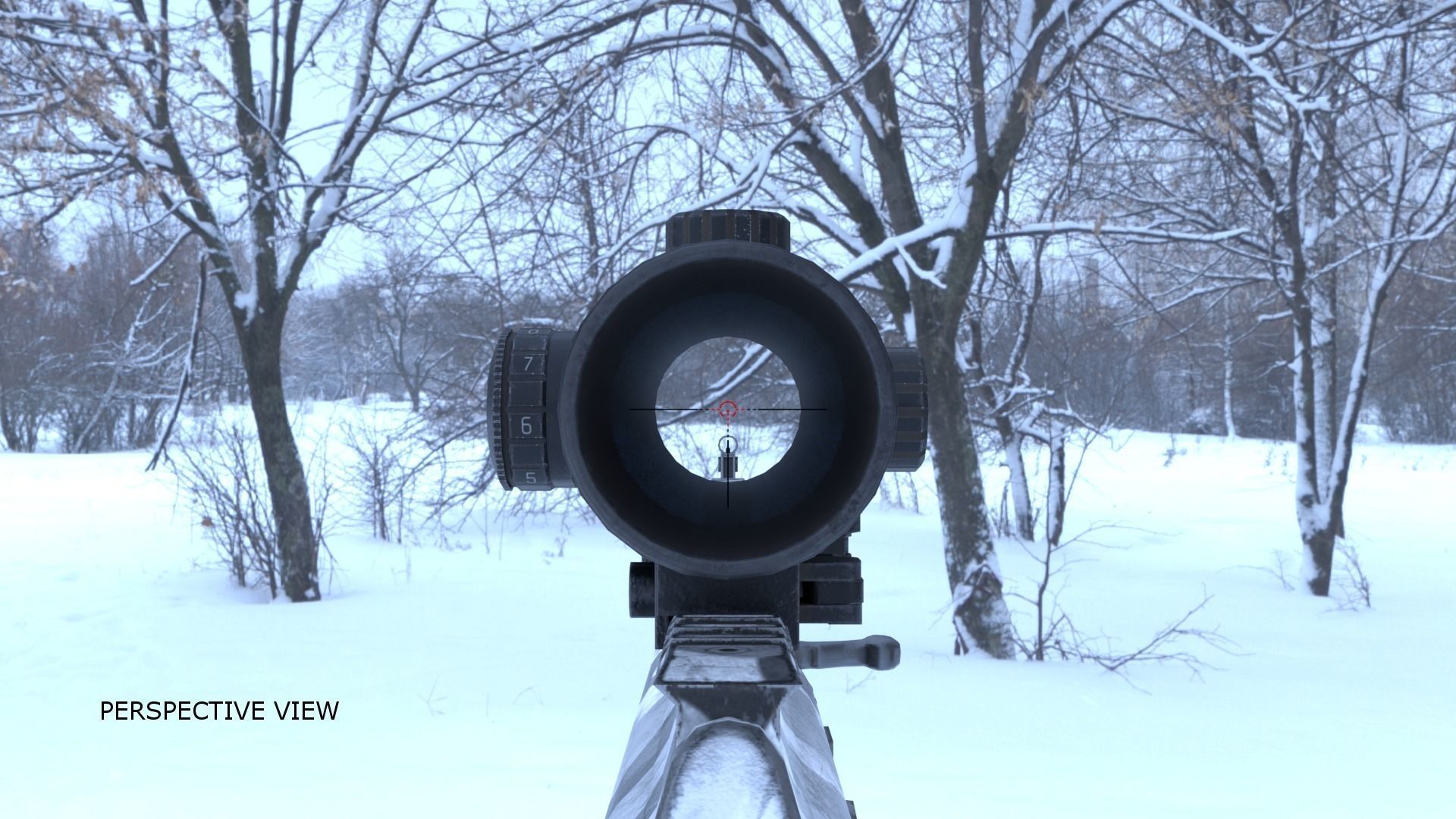 ASR-18 Camouflaged SVD Based Sniper Rifle Low-poly 3D model_21