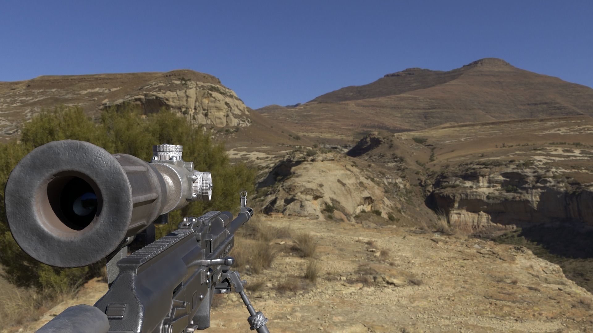 ASR-18 Camouflaged SVD Based Sniper Rifle Low-poly 3D model_19