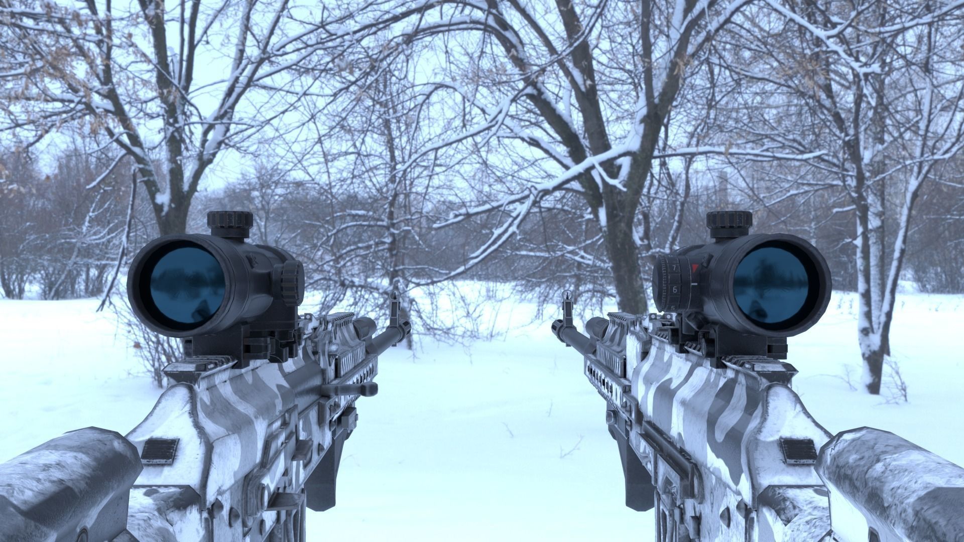 ASR-18 Camouflaged SVD Based Sniper Rifle Low-poly 3D model_23