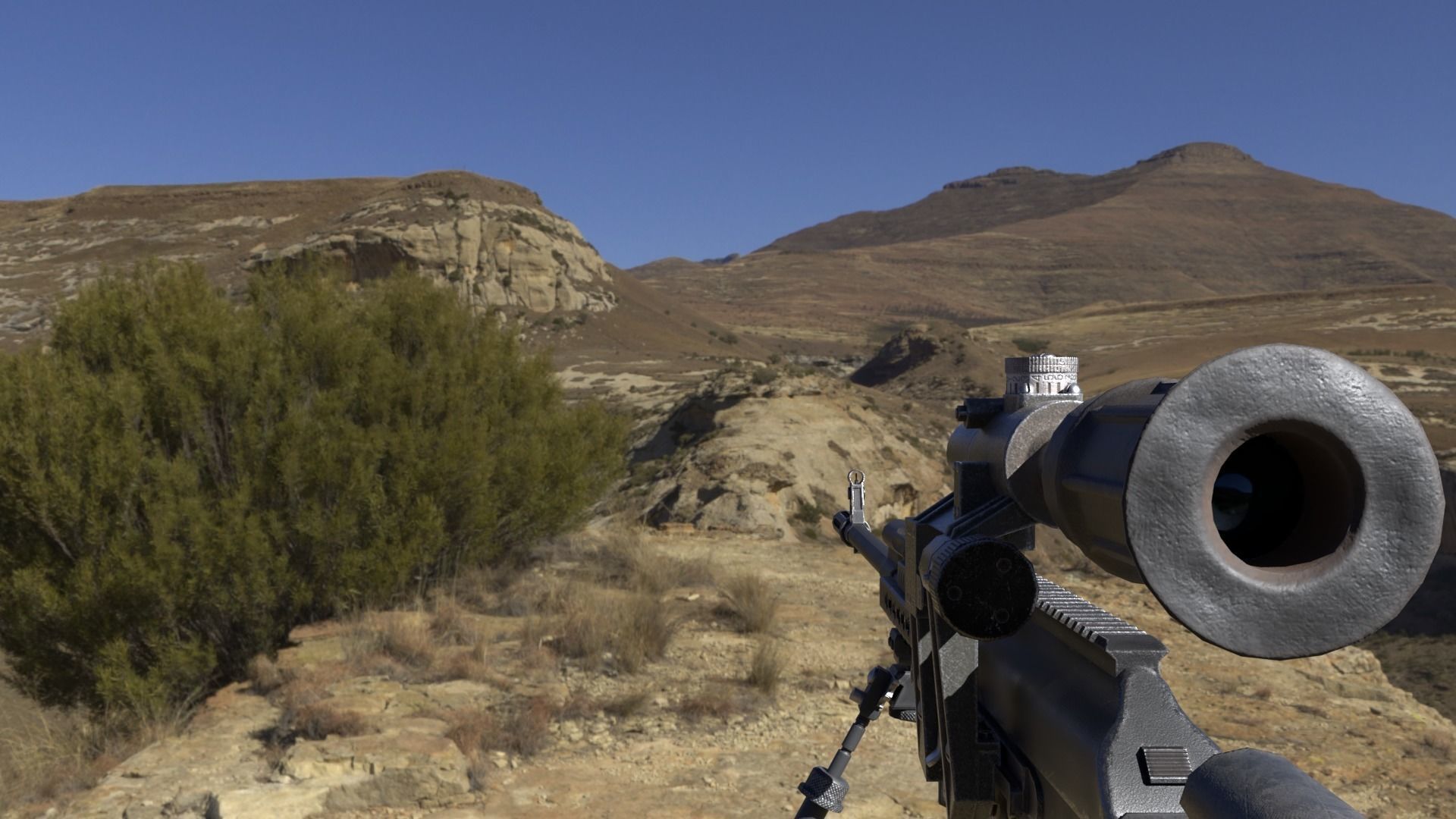 ASR-18 Camouflaged SVD Based Sniper Rifle Low-poly 3D model_18