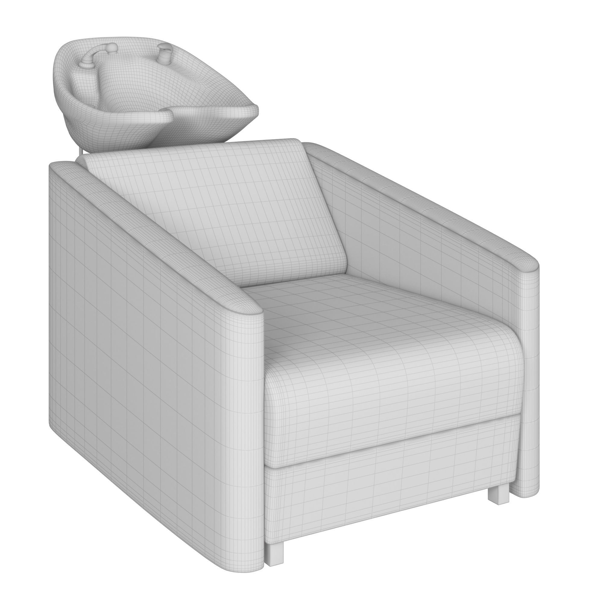 Hairdresser wash basin 3 3D model_4