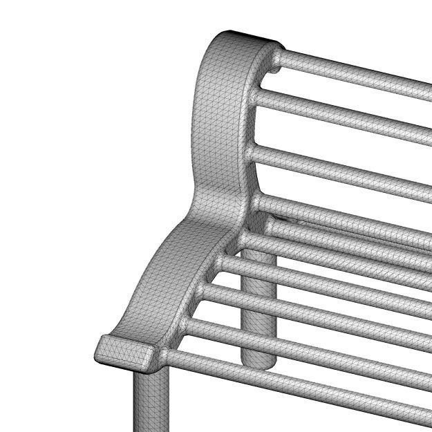 Park Seating Bench 3D print model_5