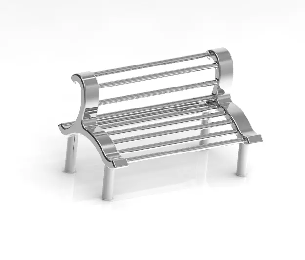 Park Seating Bench 3D print model_0