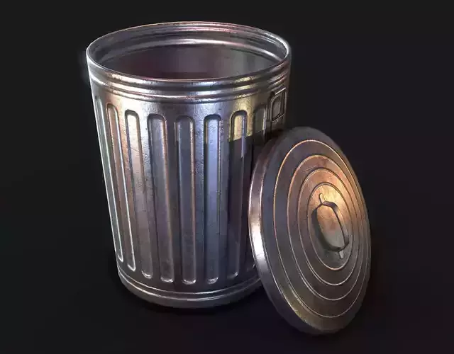 TrashCan metal trash can