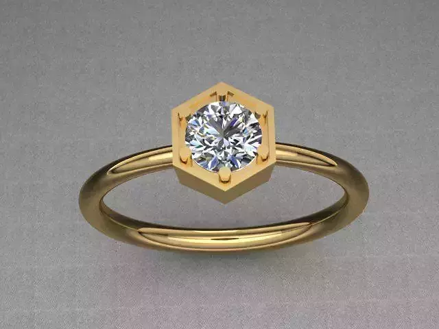 Tiffany Style Diamond Ring 3D print model