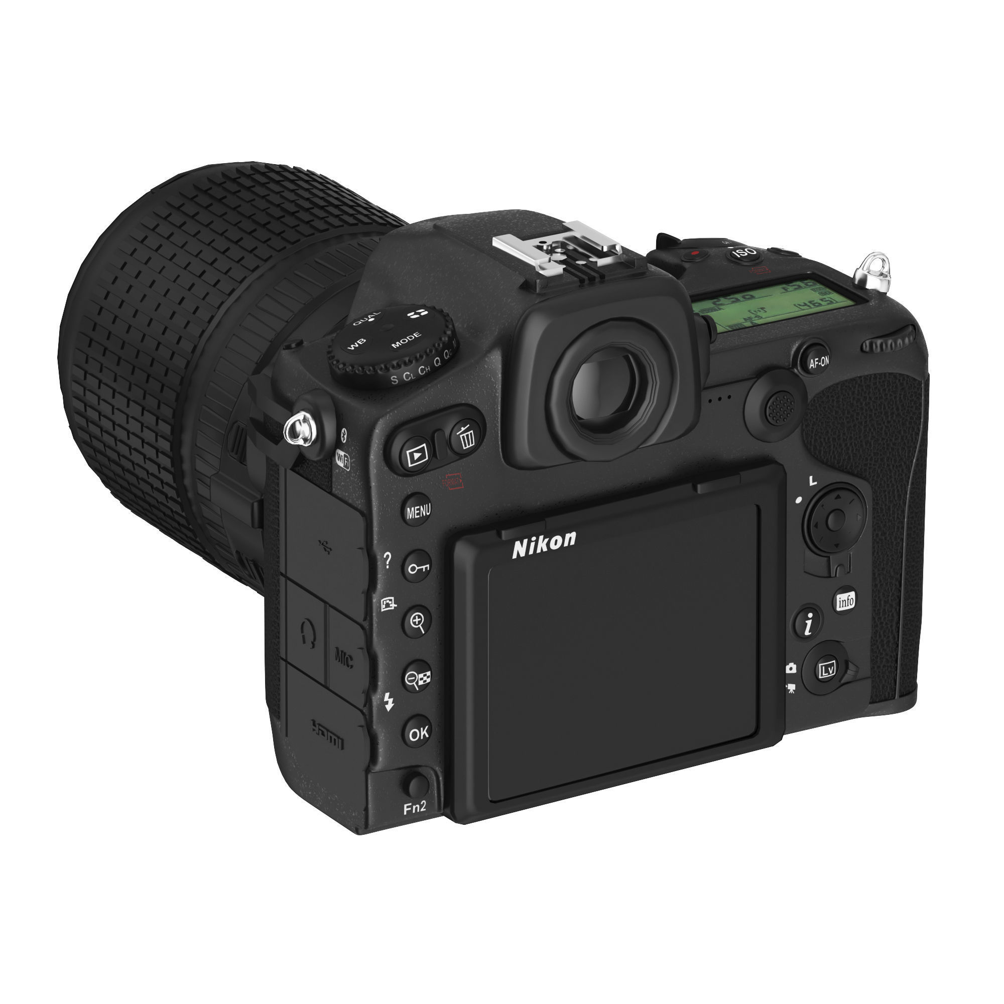 Nikon D500  on a crank 3D model_2