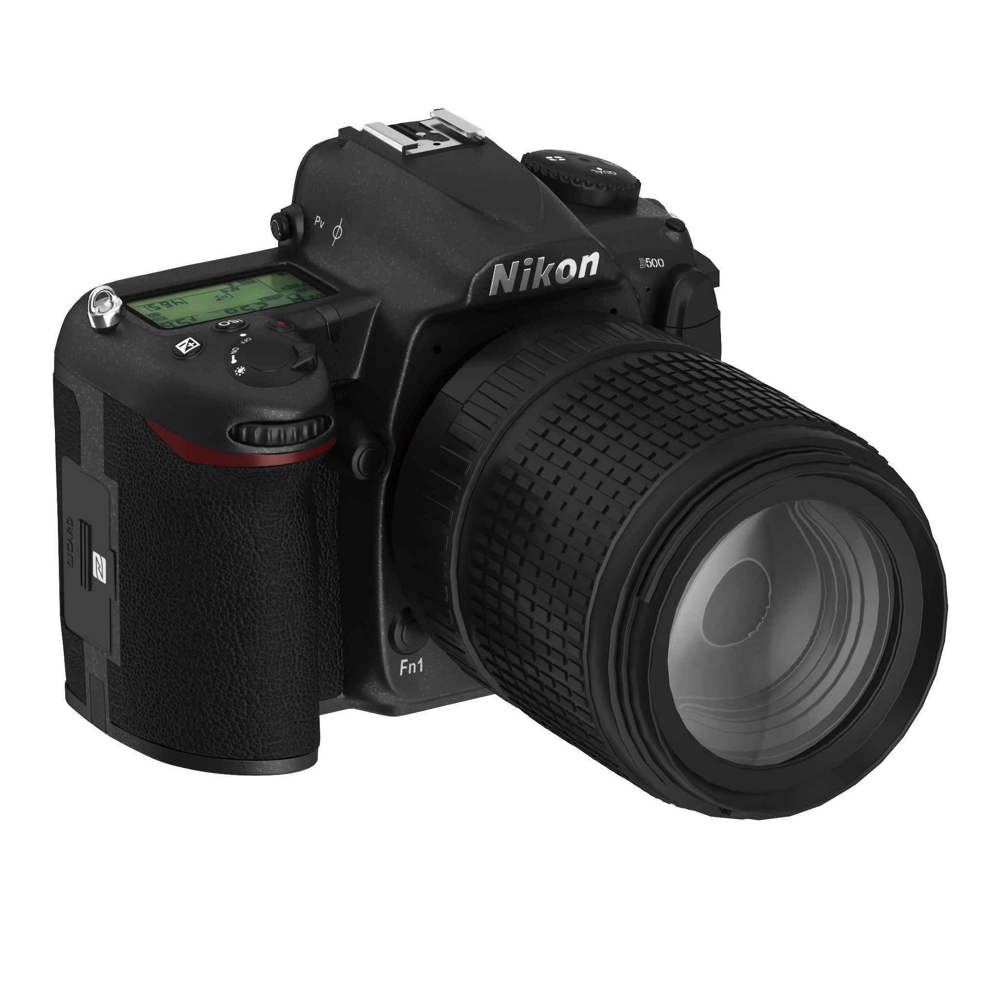 Nikon D500  on a crank 3D model_3