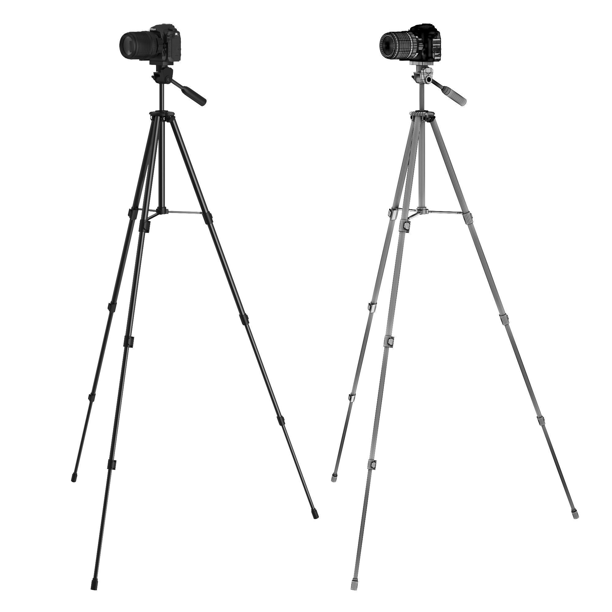 Nikon D500  on a crank 3D model_1