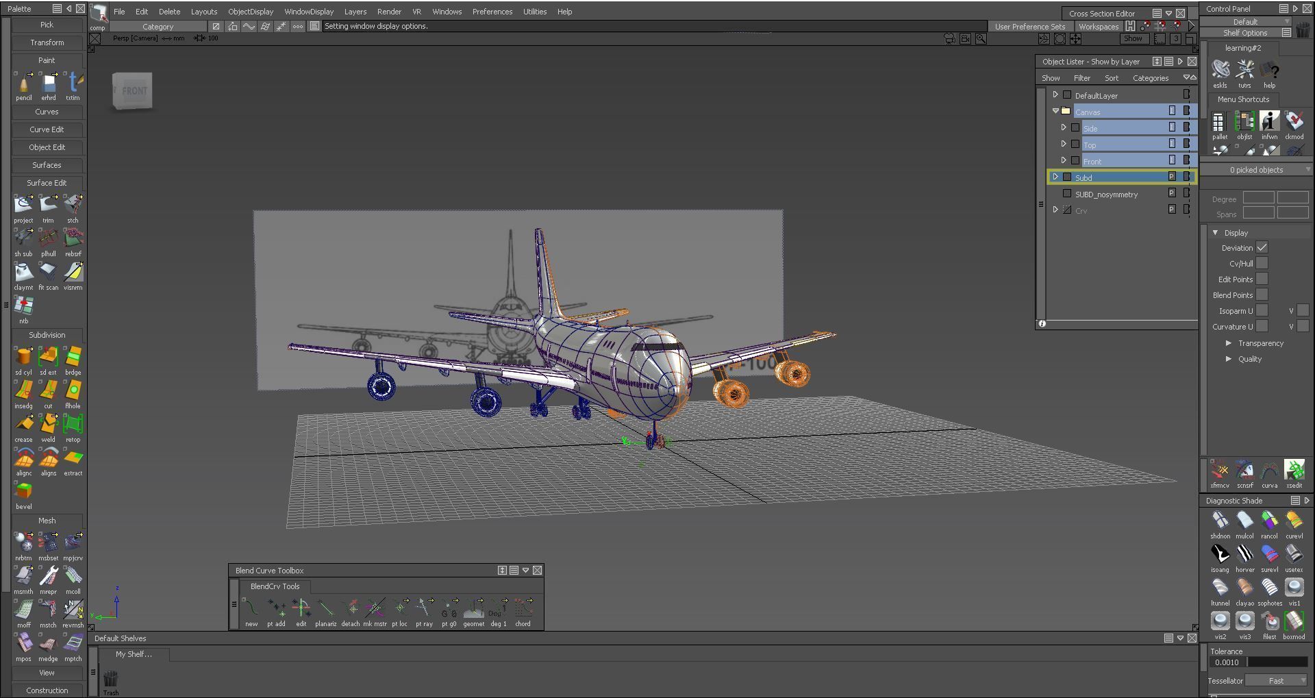 Surface model of Boeing 747 b 3D model_4