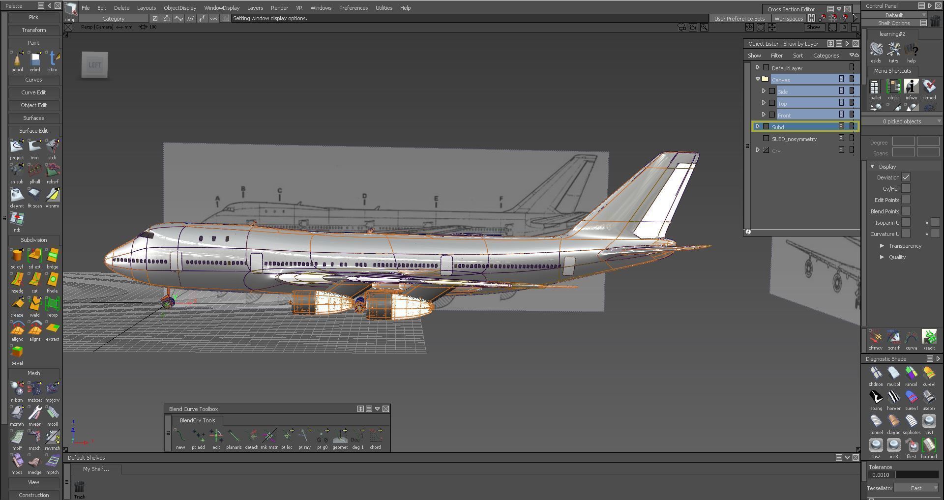 Surface model of Boeing 747 b 3D model_3