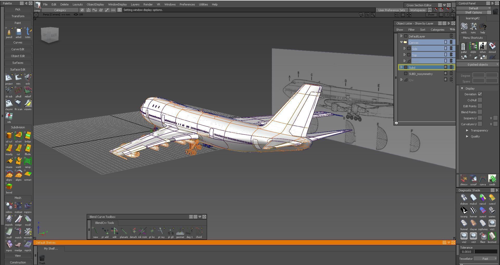 Surface model of Boeing 747 b 3D model_1