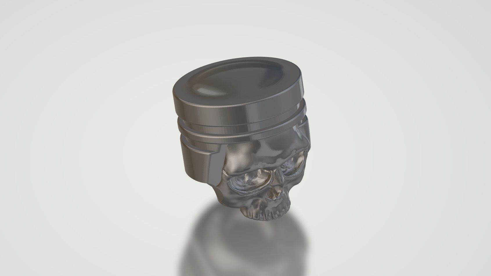 Gearknob piston skull 3D print model_2