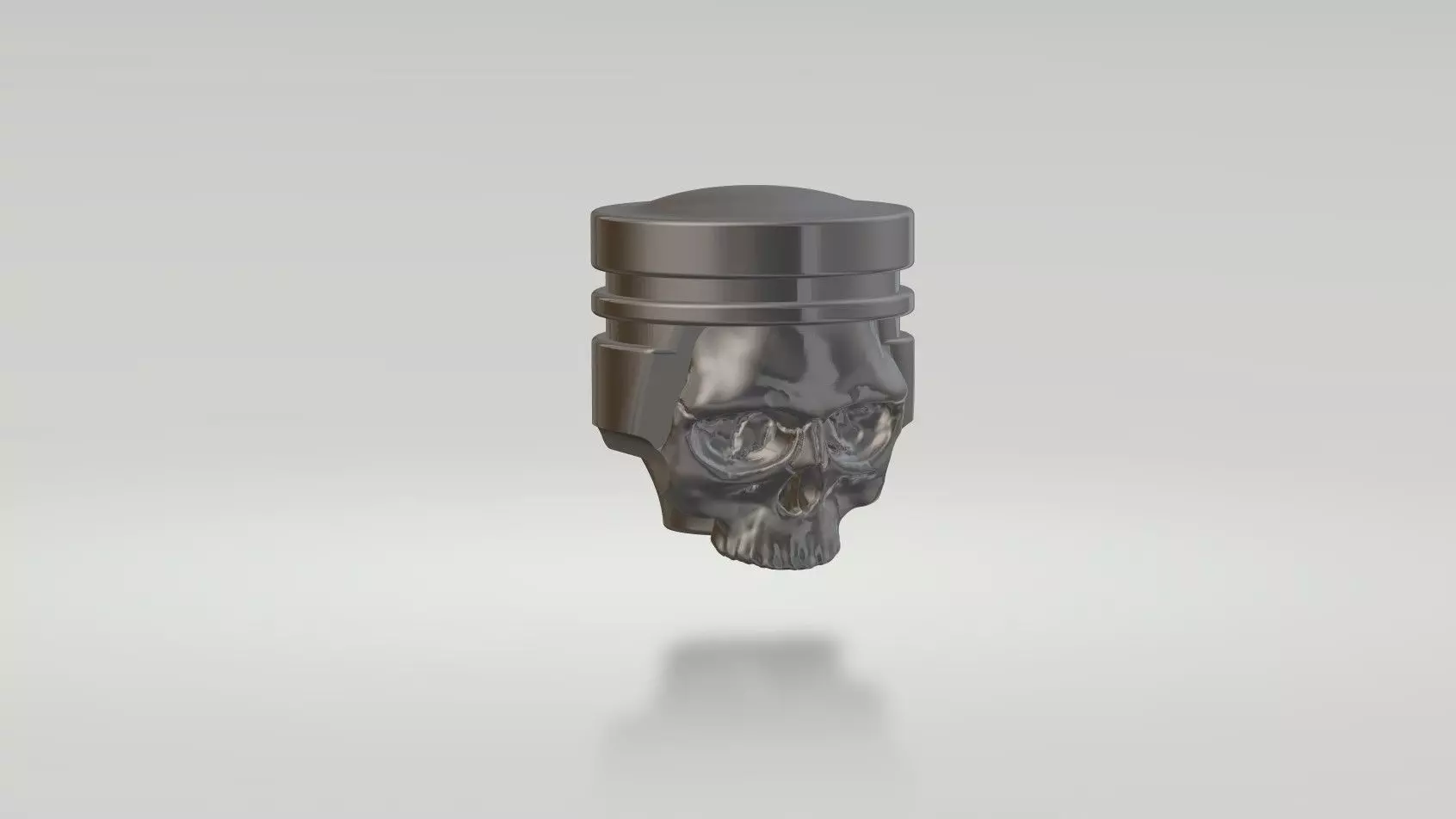Gearknob piston skull 3D print model_0
