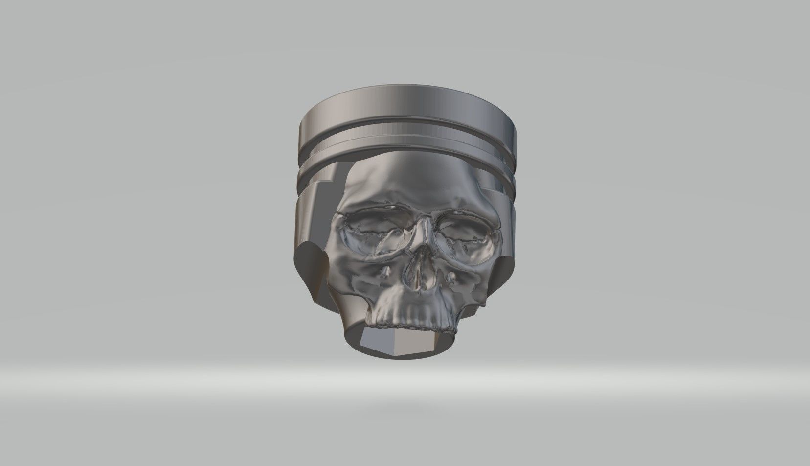 Gearknob piston skull 3D print model_3