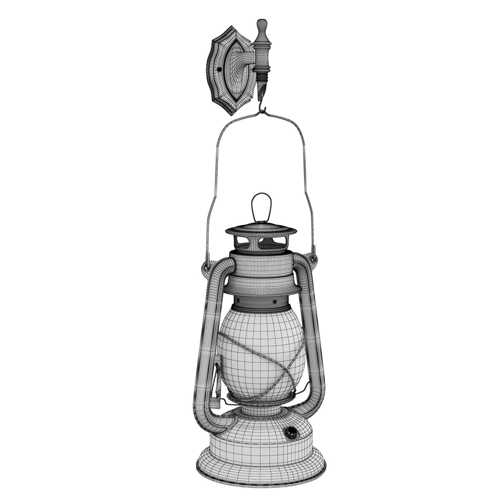 Retro Lantern 3D model_1