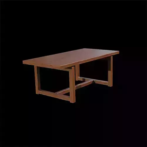 Ainsley Dining Table walnut Low-poly 3D model