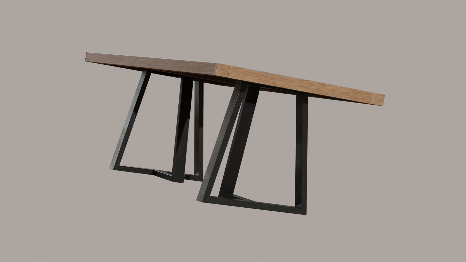 Alain Dining Table pine wood Low-poly 3D model_4