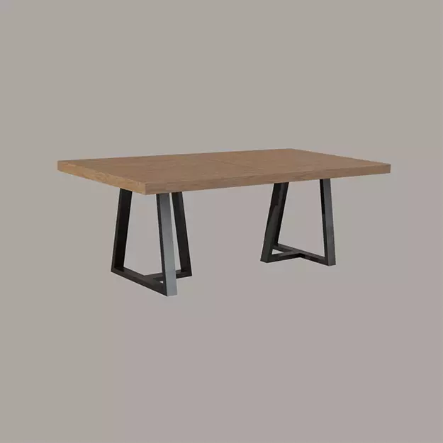 Alain Dining Table pine wood Low-poly 3D model_0