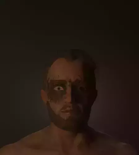 Painted War Viking Head