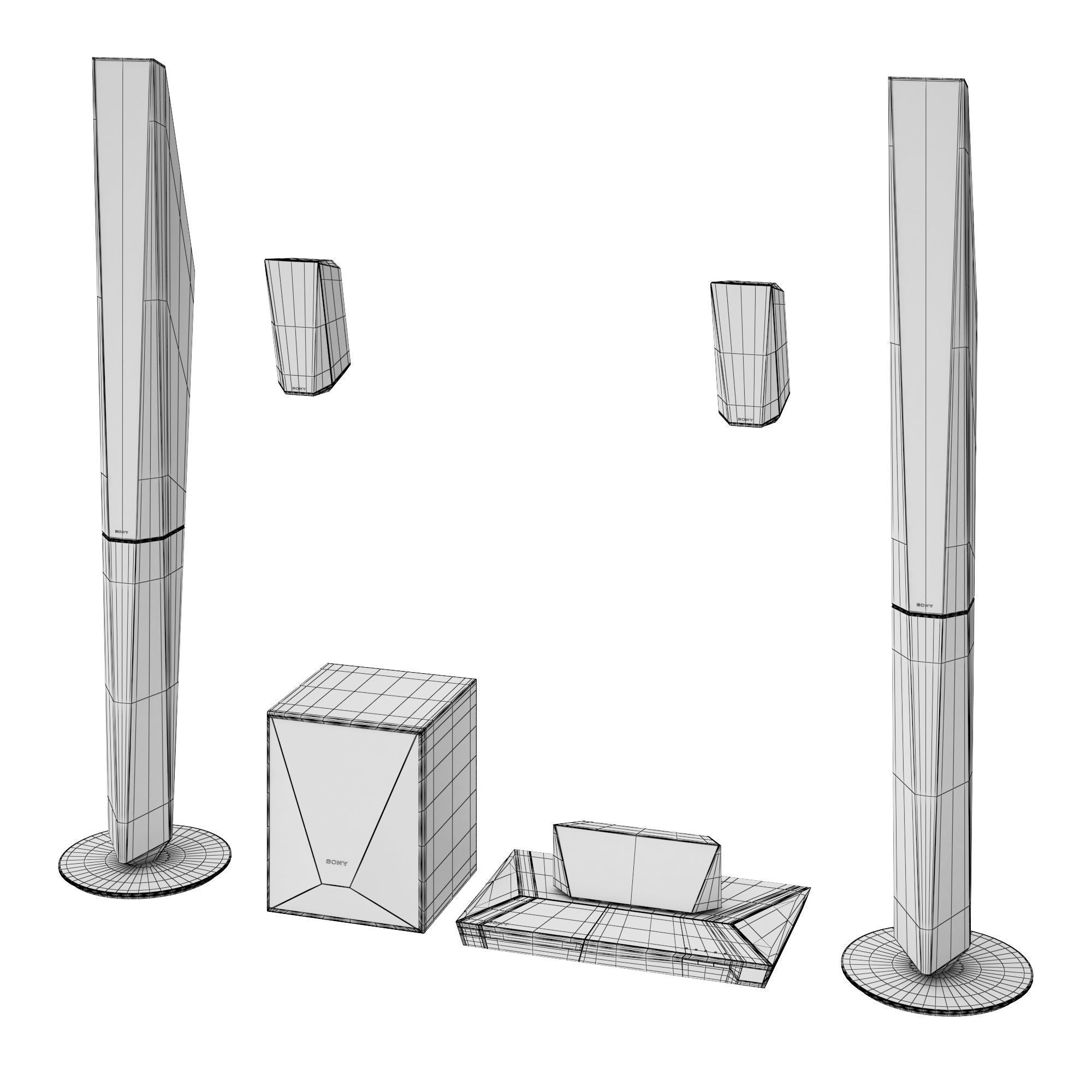 SONY BDV-E4100 3D model_1