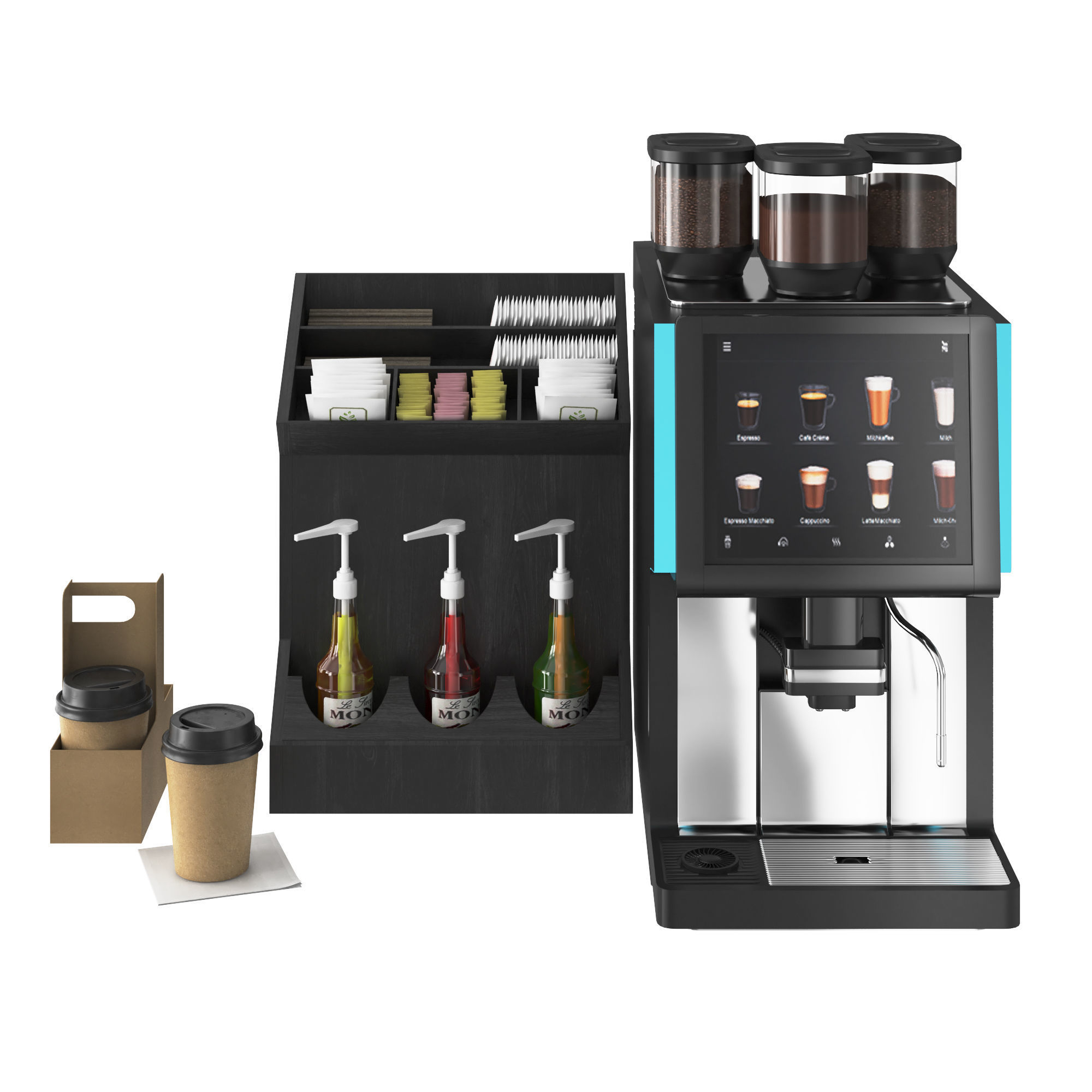 Vending Coffee Machine WMF 1500 S 3D model_3