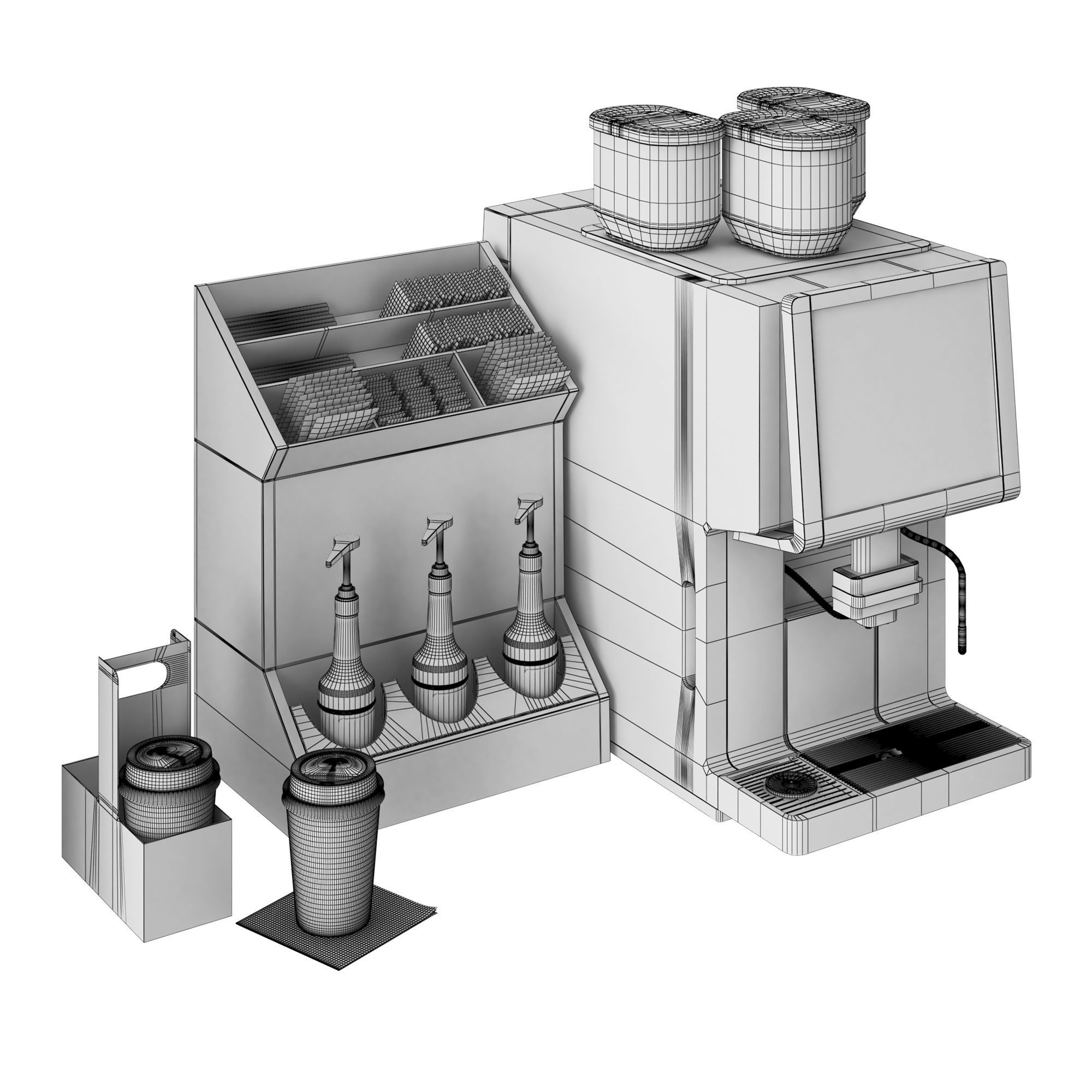 Vending Coffee Machine WMF 1500 S 3D model_1