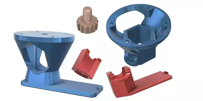Dremel frezer adapters two options 3D print model